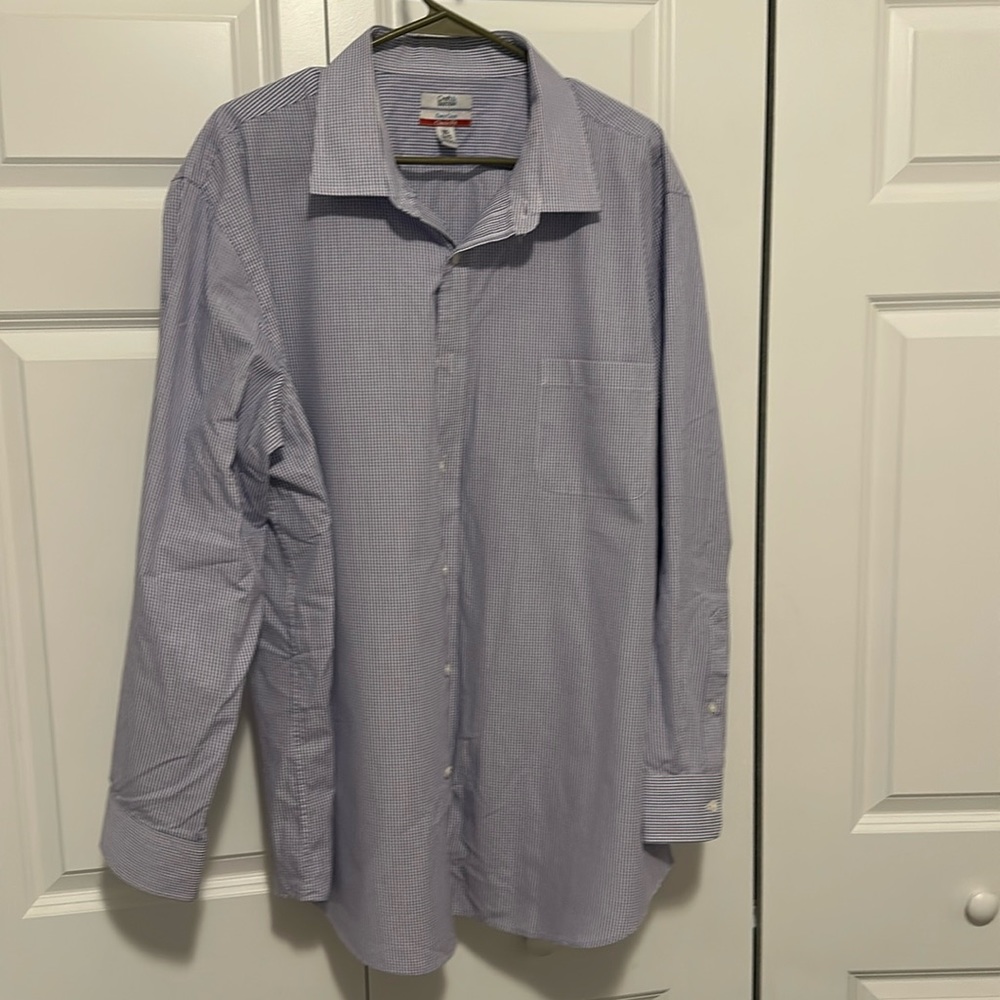 Croft & Barrow Easy Care 18.5 34/35 Purple Mens Dress Shirt